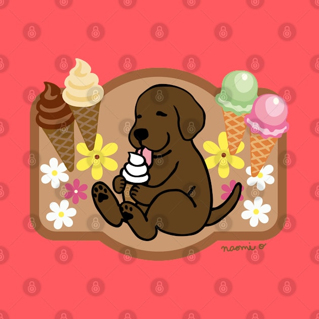 Chocolate Labrador Ice Cream Lover by HappyLabradors