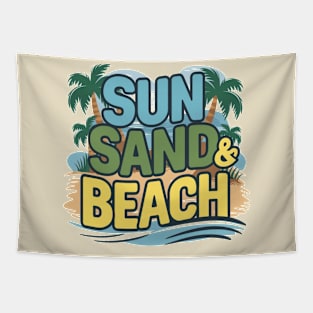 Sun Sand and Beach Tapestry