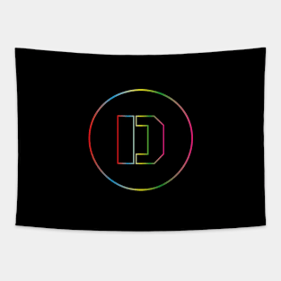 letter D colorful design Tapestry