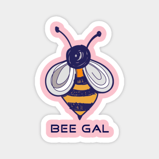 Cute, Fun Bee Gal with Kawaii Bee Magnet