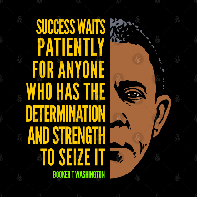 Booker T. Washington Inspirational Quote: Success (color) by Elvdant