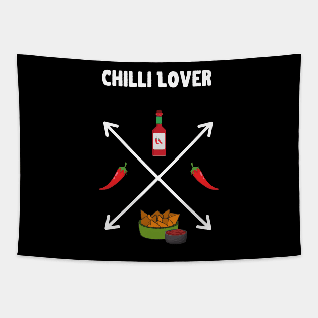 Chilli Lover, Hot Sauce and Nachos Tapestry by Epic Hikes
