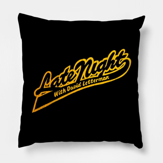 Late Night David Letterman Pillow by liondeb08