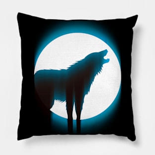 Wolf howling at the moon Pillow