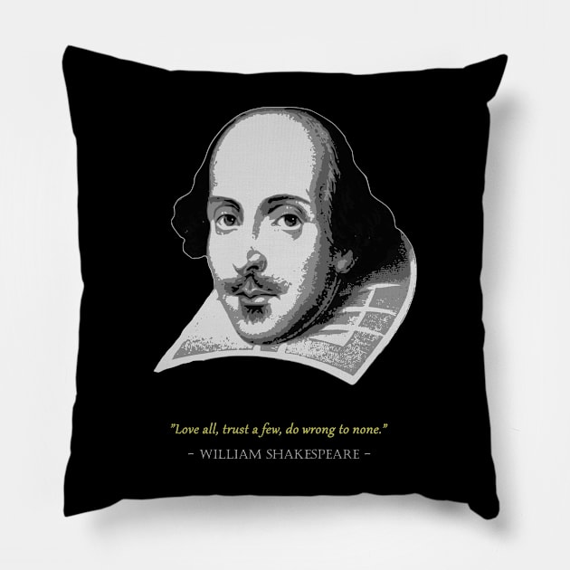 William Shakespeare Quote Pillow by Nerd_art