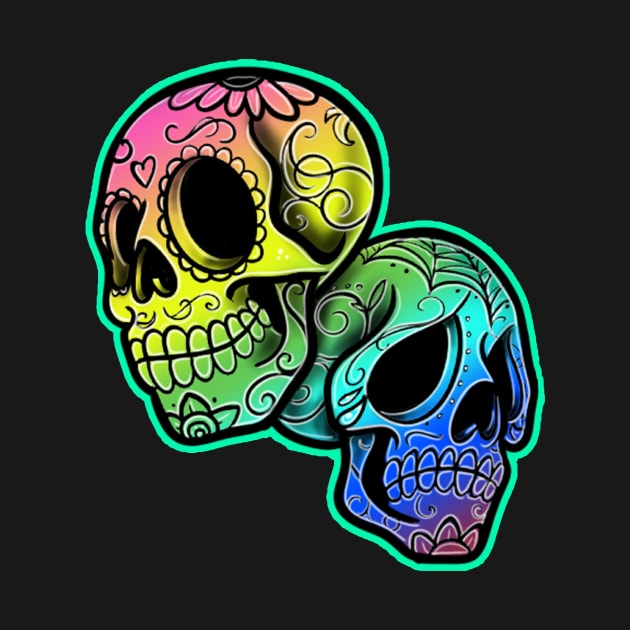 day of the dead skulls by Squatchyink