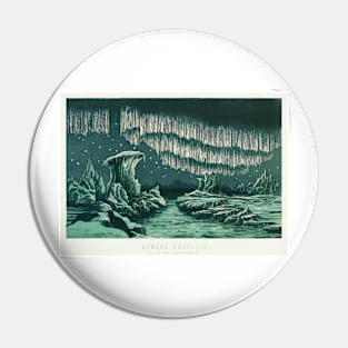 19th Century Aurora Borealis Northern Lights Print Pin