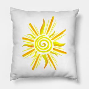 Watercolor Sunshine - Yellow & Orange Pillow