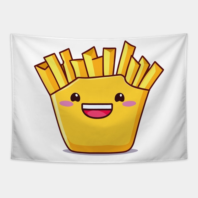 Cute Kawaii French Fry Fridays Tapestry by Jabir