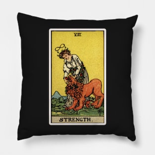 VIII. Strength Tarot Card Pillow