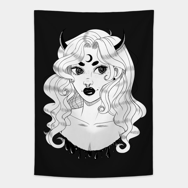 Demon Girl Tapestry by PeppermintKamz