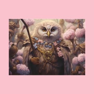 Vintage Owl Fantasy Art T-Shirt