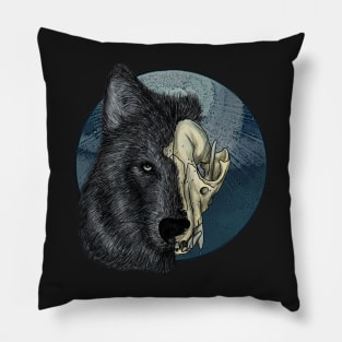 Wolf Skull Pillow