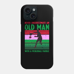 Cool Pickleball Design For Men Grandpa Pickleball Player Phone Case