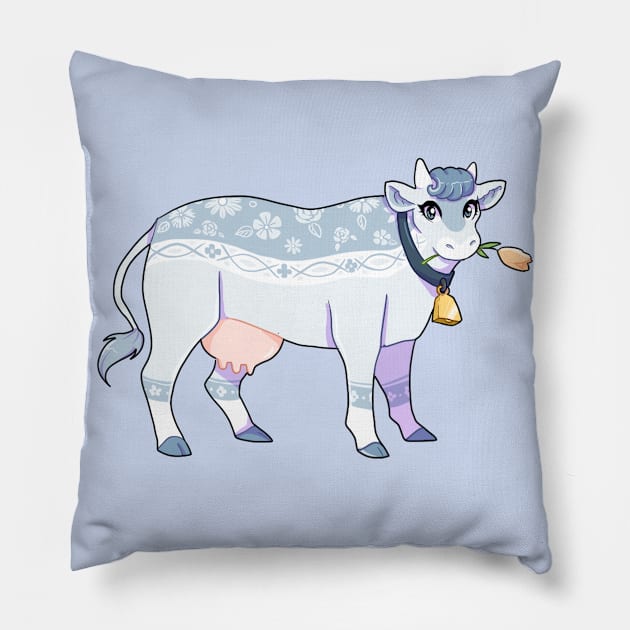 Flower Cow Pillow by EsmaelJ