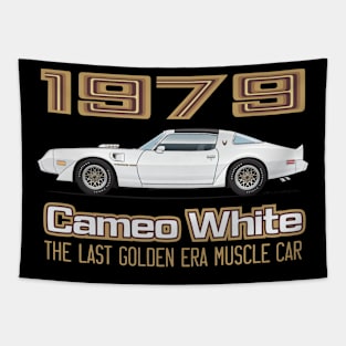 Factory Colors-Cameo White w. Gold Graphics Tapestry