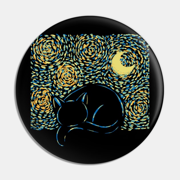 Starry Cat Pin by studioyumie