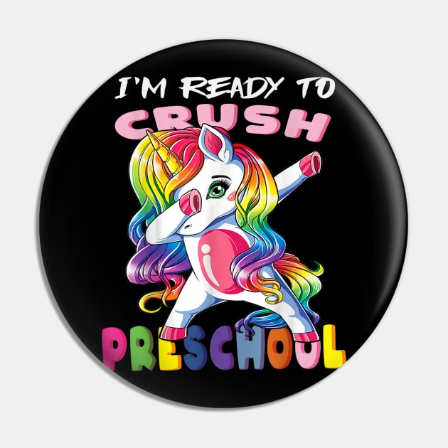 Ready to Crush Love Preschool funny Unicorn Dabing Tee Pin by FêriStore'