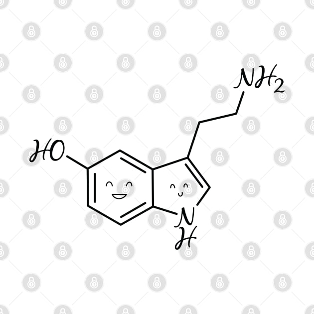 Cute Serotonin Molecule by ScienceCorner