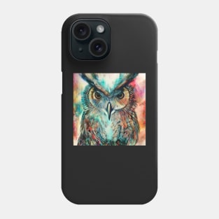 Great Horned Owl Digital Painting Phone Case