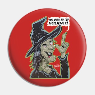 FUNNY WITCH Pin