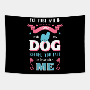 Dog funny quote for dog lover. Tapestry