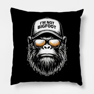 Funny Bigfoot In Disguise Sunglasses Trucker Pillow