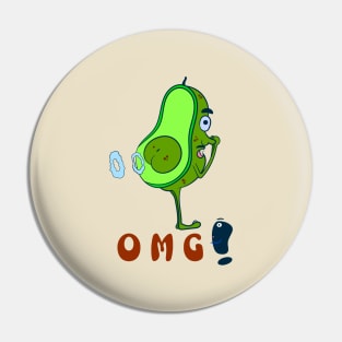 oh my god Avocado Pin