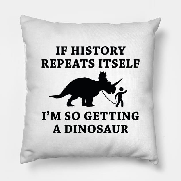 History Repeats Pillow by VectorPlanet