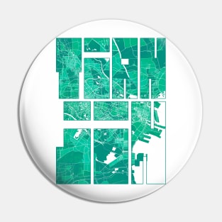 Tianjin, China City Map Typography - Watercolor Pin