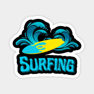 Surfing Surfer Wave Water Sprorts Magnet