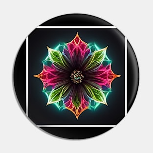 neon mandala Pin