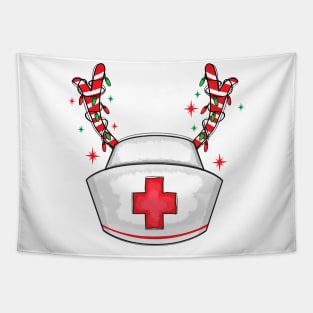 Christmas Nurse Hat Reindeer Tapestry