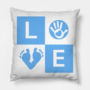 Baby boy baby hand and foot Pillow