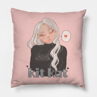 Cat Girl Fashionista Pillow