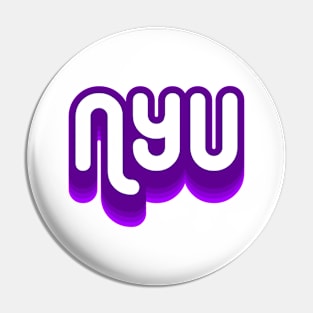 New York retro bubble Pin