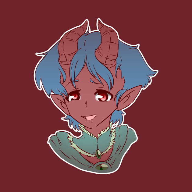 Tiefling Cutie by kelsmister