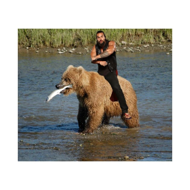 Jason Momoa Riding a bear by GMAT