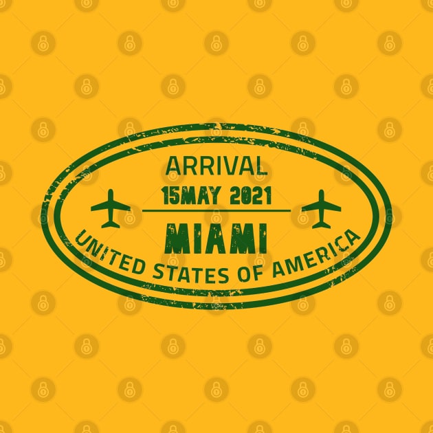 Miami airport passport stamp by Travellers