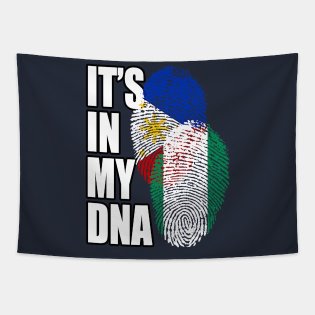 Nigerian And Filipino DNA Mix Flag Heritage Tapestry by Just Rep It!!