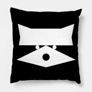 Raccoon (White Ink) Pillow