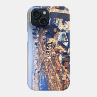 Boston city view Phone Case