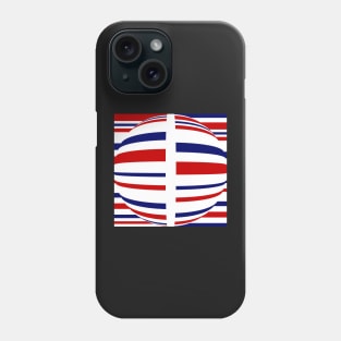 A red, white and blue globe Phone Case