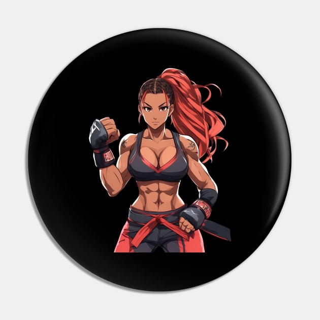 Muay Thai Girl Pin by animegirlnft