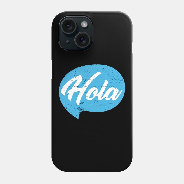 Hola - Hello - blue design Phone Case by verde