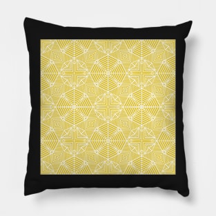 Geo Squares Yellow Pillow