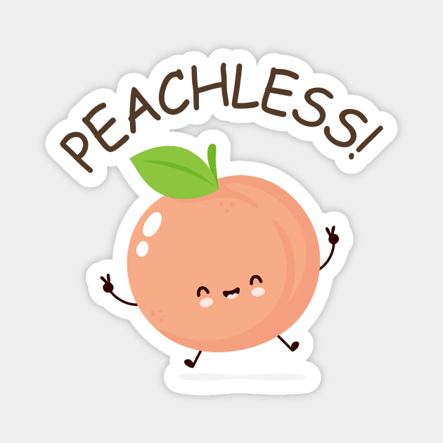 Peachless Funny Peach Magnet by The WYLD Tribe