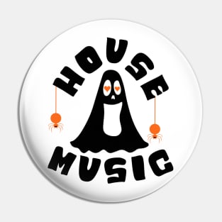 HOUSE MUSIC - Halloween Vibes (Black/Orange) Pin