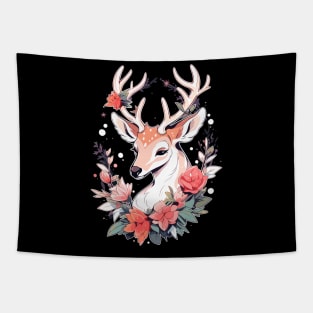 Cottagecore Deer Ugly Christmas Men Kids Women Christmas Tapestry