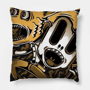 illustrated-t-shirt-design-generator-featuring-a-dancing-dog Pillow